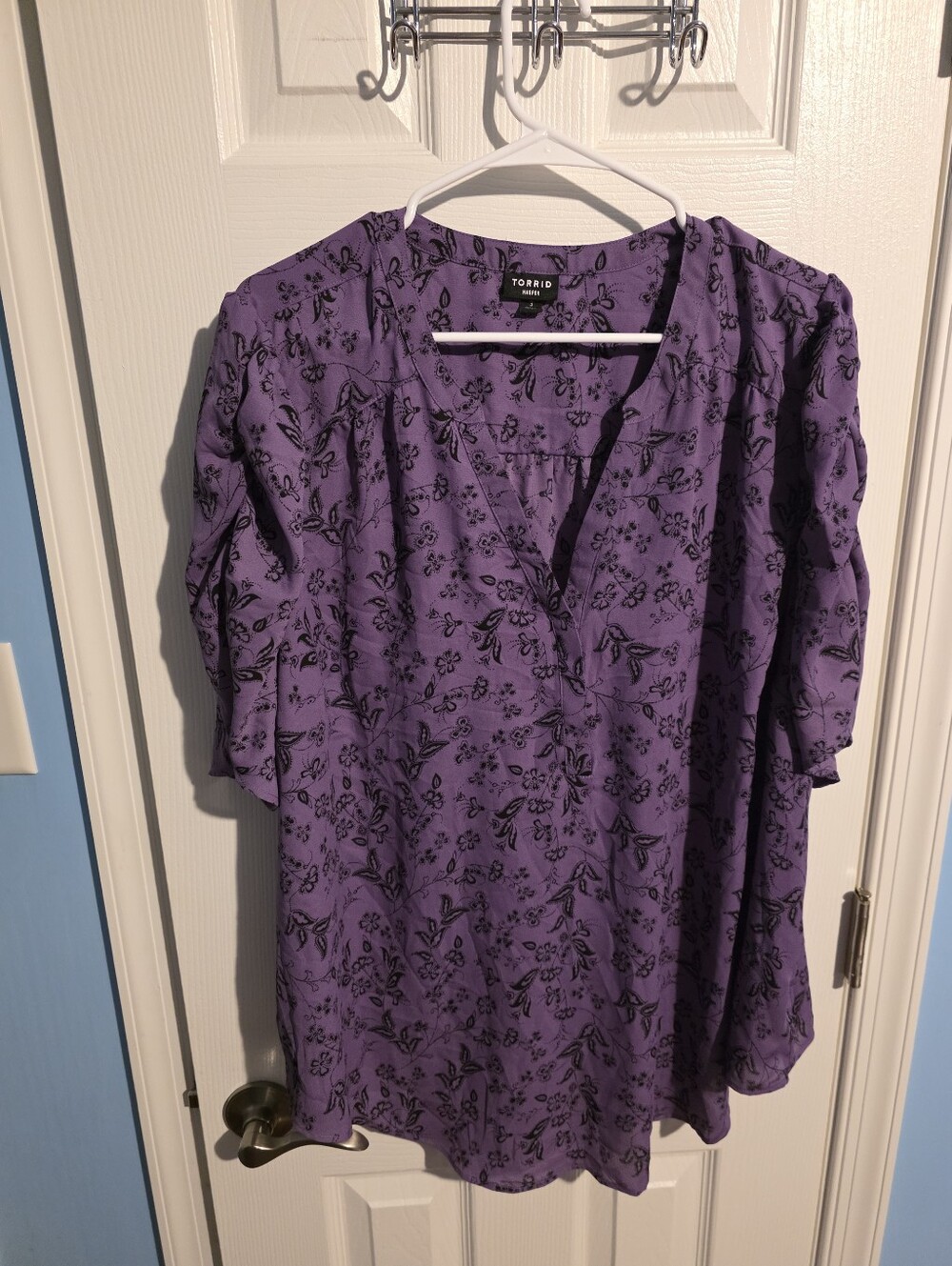 Torrid Harper Purple Floral Top